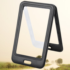 ID Badge Holder with Double-Sided Windows Hard Plastic Vertical ID Card Holder