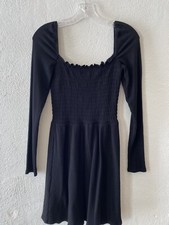 Reformation | 2000's Themed | Ribbed | Long Sleeve | Smocked Mini Dress | Size L