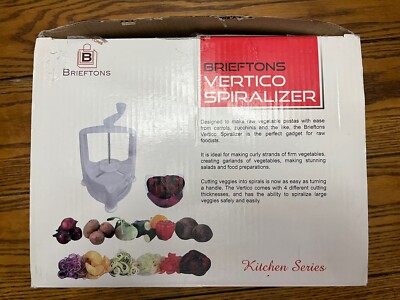 Brieftons Vertico Spiralizer 4 Different Julienne Styles Adjustable Turning Knob