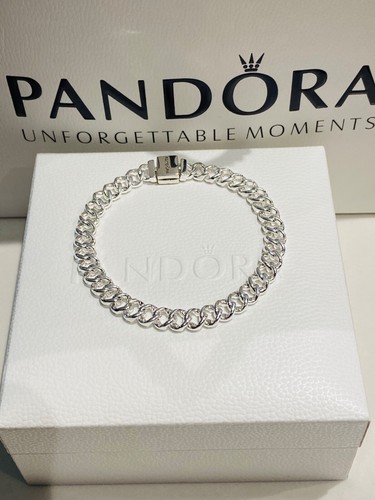 Pandora Bracciale Catena Maglia Cubana Pavè Timeless 18 centimetri - Foto 4 di 9