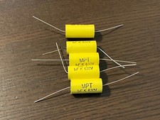 Qty 5 New 1 uf 630v Yellow Film Capacitors Guitar Tube Amp Tone Caps 105K 1.0