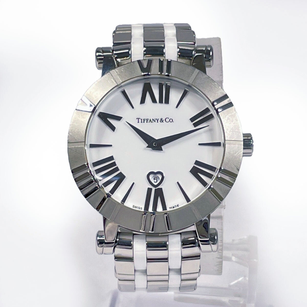 Tiffany amp Co. Z1300.11.11A20 A00A Atlas Stainless Steel Ceramic Silver Qua