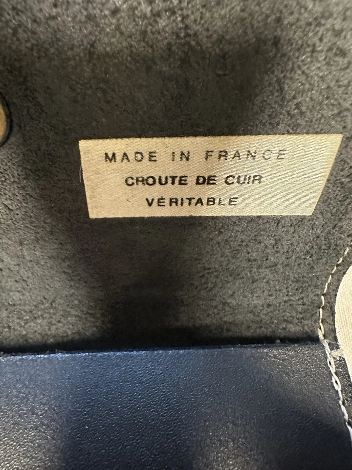 Croute De Cuir Veritable Made In France Genuine Leather Belt Bag Pouch Rustic - Image 4 of 4