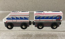 Wooden Bullet Train Ultra Speed 707 Rolling Engine  Car Magnet Coupling