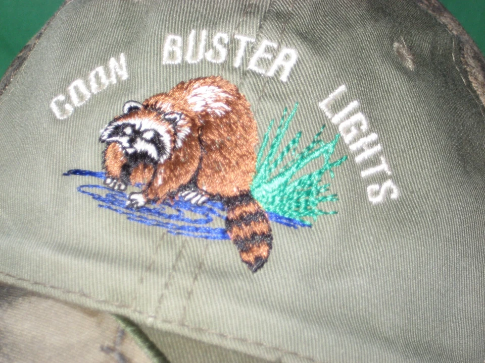 #3303C - COON BUSTER LIGHTS  BALL CAP, HAT  - RACOON HUNTERS - NIGHT HUNTERS - Image 2 of 4