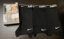 Nike Men's Boxer's Underwear 3 Pack Black Size Large 