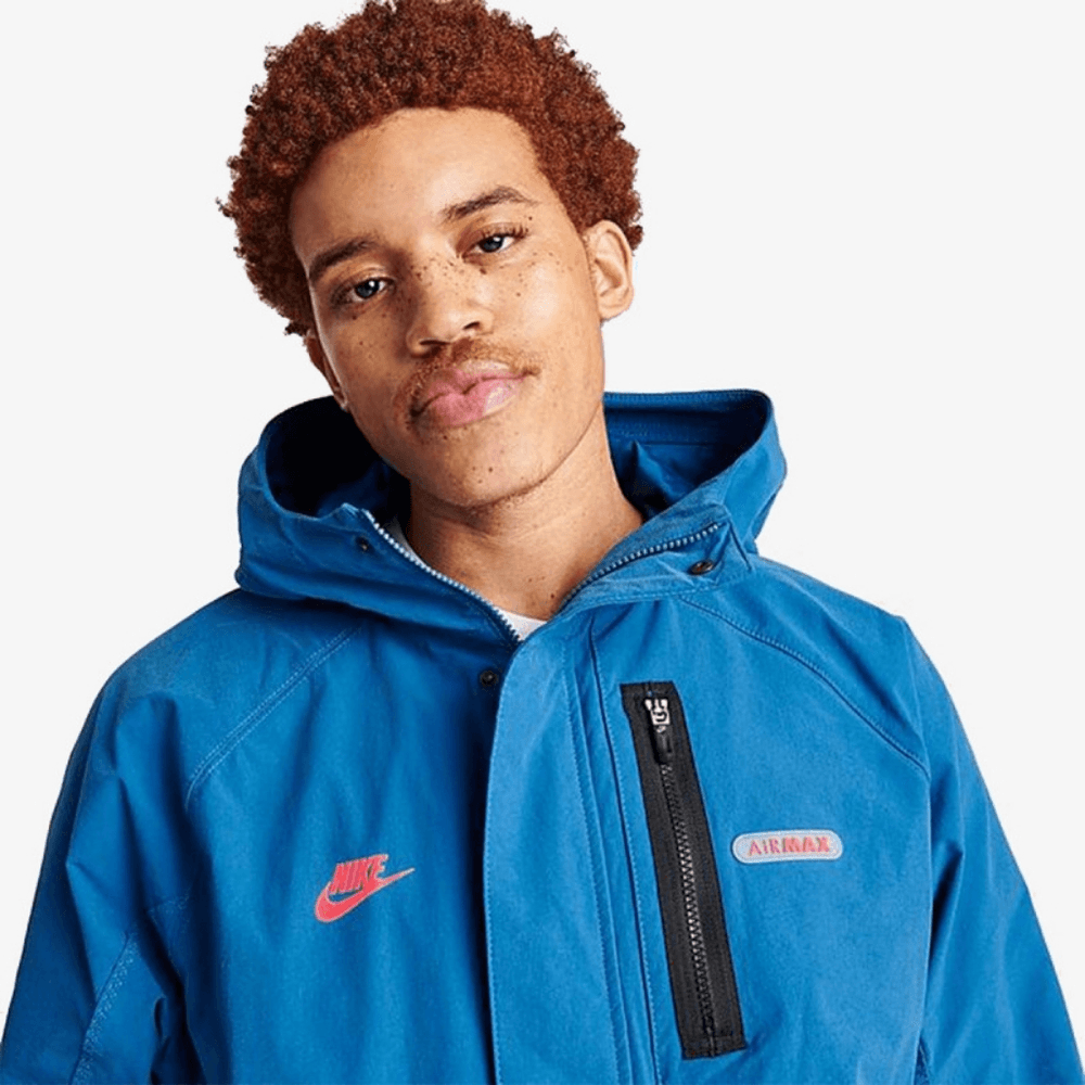 Nike Sportswear Air Max Woven Jacket Large L Blue Black Nike Sportswear Air Max Woven Jacket Large L Blue Black