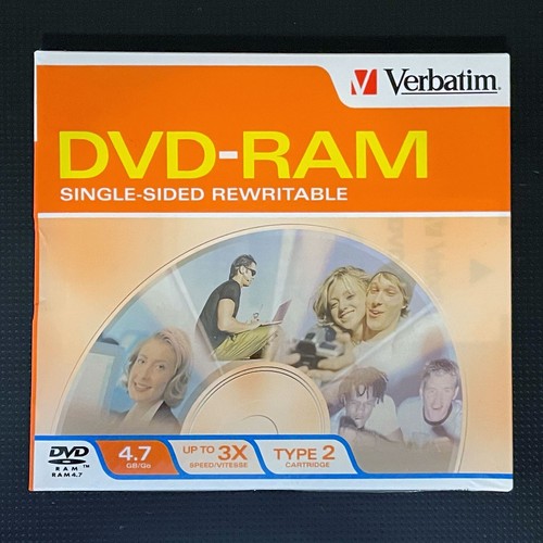 New! Verbatim DVD-RAM Rewritable 4.7GB 3x Type 2 Cartridges - Picture 3 of 6