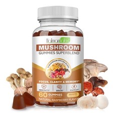 Mushroom Gummies 14 Blend, 3500mg, 10:1 Extract, with Lions Mane, Reishi, Chaga