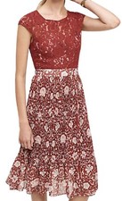 Anthropologie Plenty By Tracy Reese Arcadia Midi Short Sleeve Dress Size 0