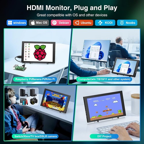 Computer Gaming Monitor Mini Portable HDMI Monitor for Laptop/PC/Raspberry Pi - Picture 43 of 45