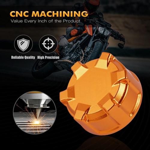 CNC Aluminum Brake Reservoir Cover Cap Set For KTM 890 Duke/Adventure 2018-2022 - Picture 5 of 10
