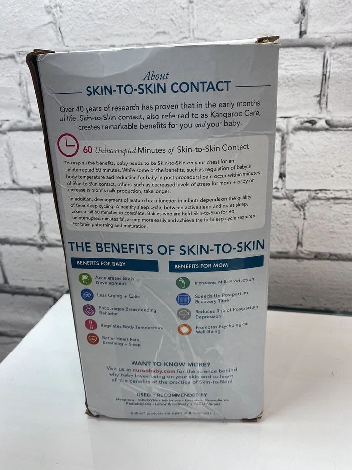 Camisa portabebés recién nacido NuRoo de bolsillo talla mediana negra caja abierta Foto 3 de 4