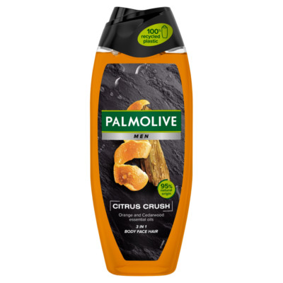 Palmolive Men Citrus Crush Erfrischendes Duschgel für Männer 3W1, Orange & Z