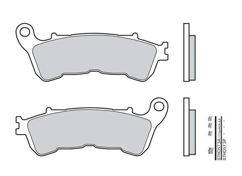 Plaquettes frein moto avant BREMBO 07HO57SA Sinter pour Honda CBF1000 ABS 2006-2009