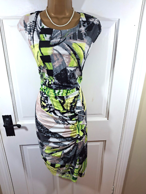 Libra Multicoloured Floral Lined Dress, UK 16, Perfect Worn Once