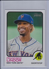 Francisco Lindor 2022 Topps Heritage 1973 Oversized Boxtopper Card Mets OB-FL