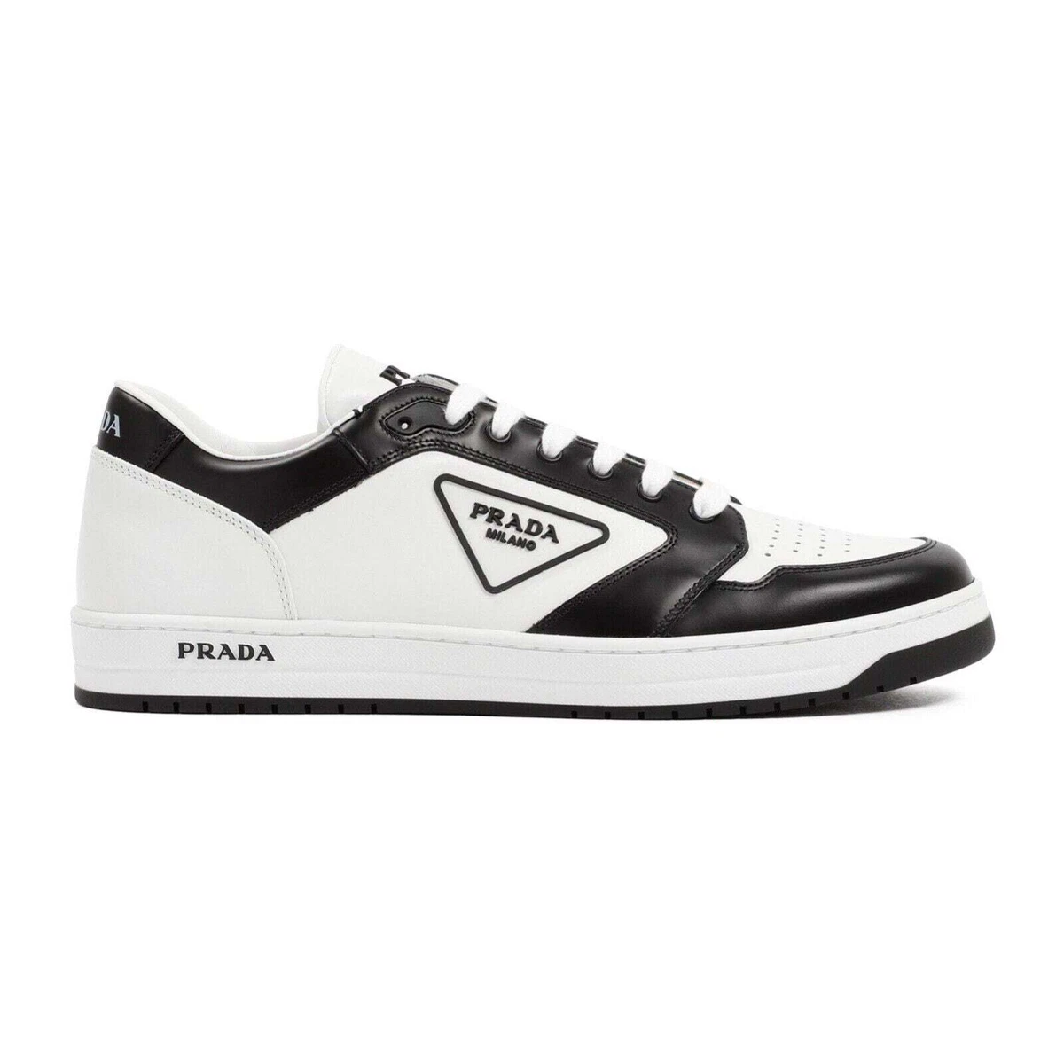 Prada black hotsell and white sneakers
