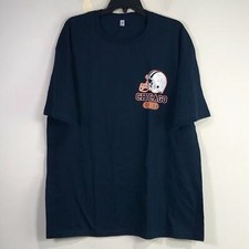 Mill Tex Chicago Bears Short Sleeve Crew T-Shirt, Men's Size XL - Navy/Orange
