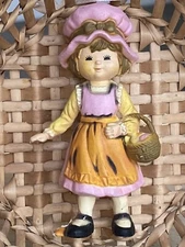 Vintage Strawberry Shortcake Mini Wall Hanging Basket Ornament