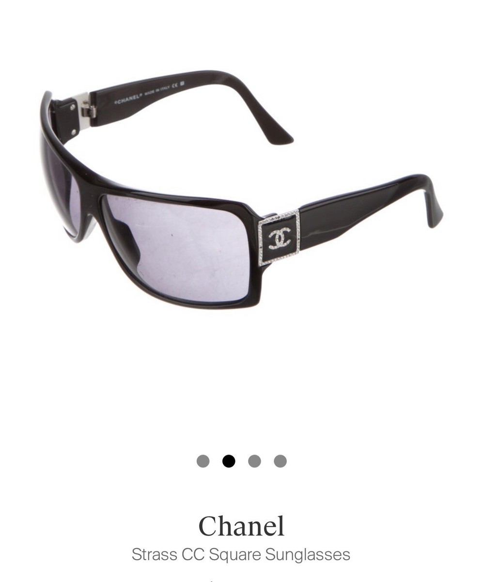 Chanel Strass Rhinestones Square “CC” Black Sunglasses 5081 Chanel Strass Rhinestones Square “CC” Black Sunglasses 5081