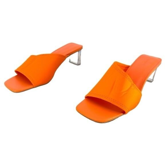 APL Open Edit Sandali Candice 10 Arancioni Tacco Trasparente Slides Nordstrom