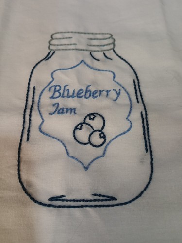 Hand Embroidered Set/7 Days Of The Week Kitchen Towels-Jelly Jars-Beautifully Ma - Picture 11 of 16