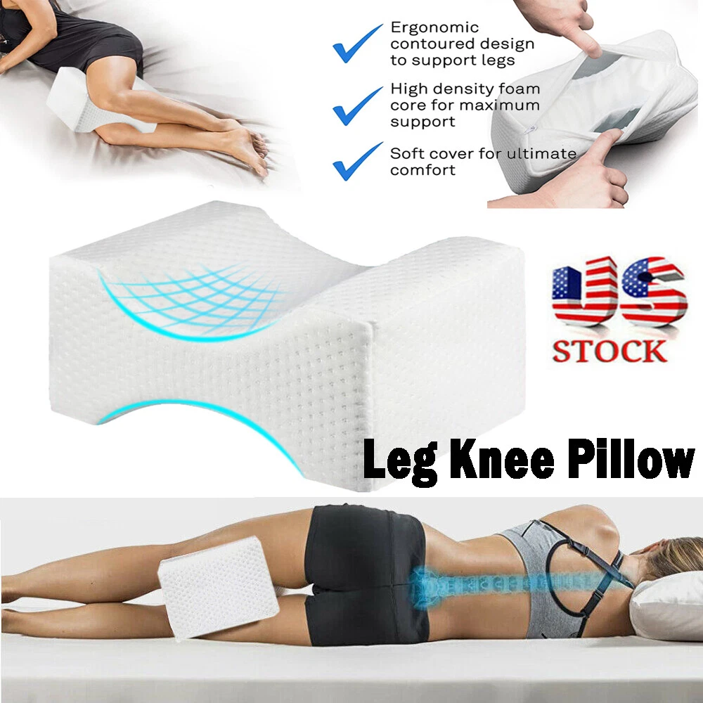 BST Orthopedic Leg Pillow Memory Foam Ergonomic Knee Pillow For Side  Sleepers Knee Pillow For Back Pain Leg Cushion For Sleep