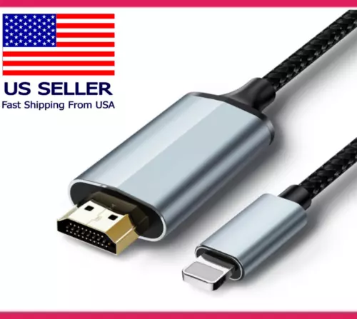 Lightning to HDMI Adapter, HDMI Cable for Iphone to TV Compatible with iPhone