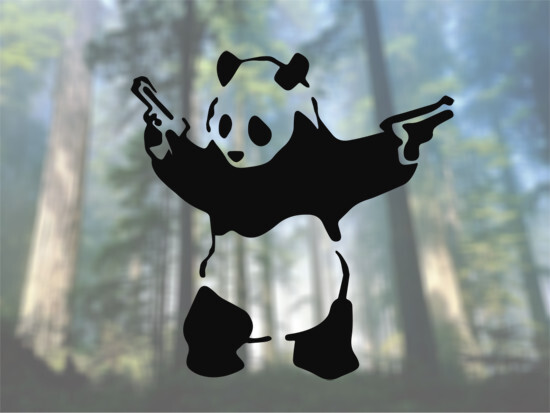 Banksy Panda Banksy Panda Wall Stencil Urban Graffiti Street Art