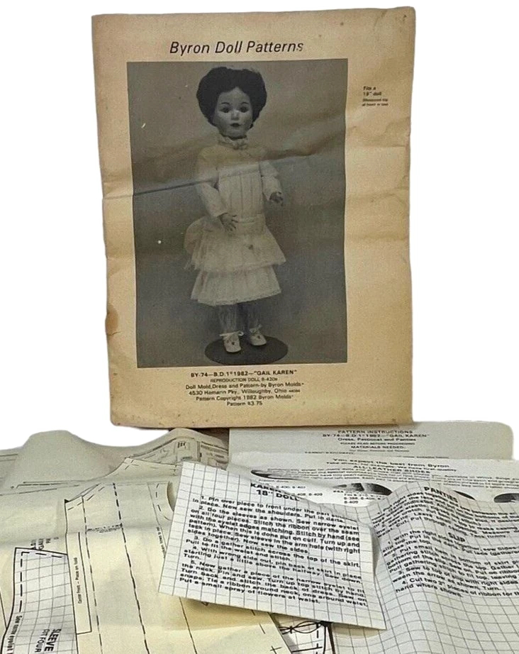 Patrones de muñecas Byron 1982 BY-74 Gail Karen se adapta a muñecas de 19" - ORIGINAL-RARO-DE COLECCIÓN Foto 2 de 4