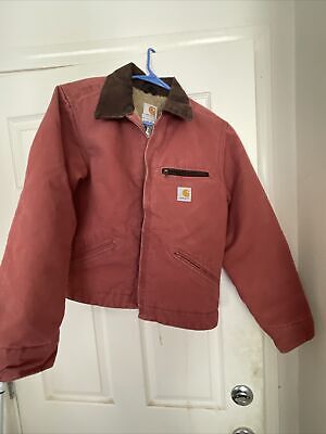 Carhartt Detroit Jacket USA Vintage Salmon Rose Pink WJ097 Carhartt Detroit Jacket USA Vintage Salmon Rose Pink WJ097