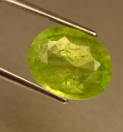 Natürlich Zertifiziert Grün Peridot 12.30 Karat Oval Schliff Lose Edelstein Für - Bild 2 von 5