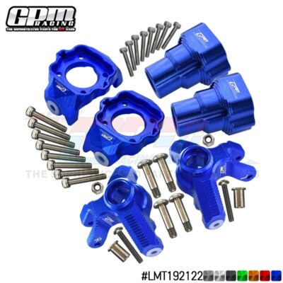 GPM FOR Aluminum Front C Hub+Rear Hub Carrier for LOSI 1/8 LMT SOLID AXLE 4WD