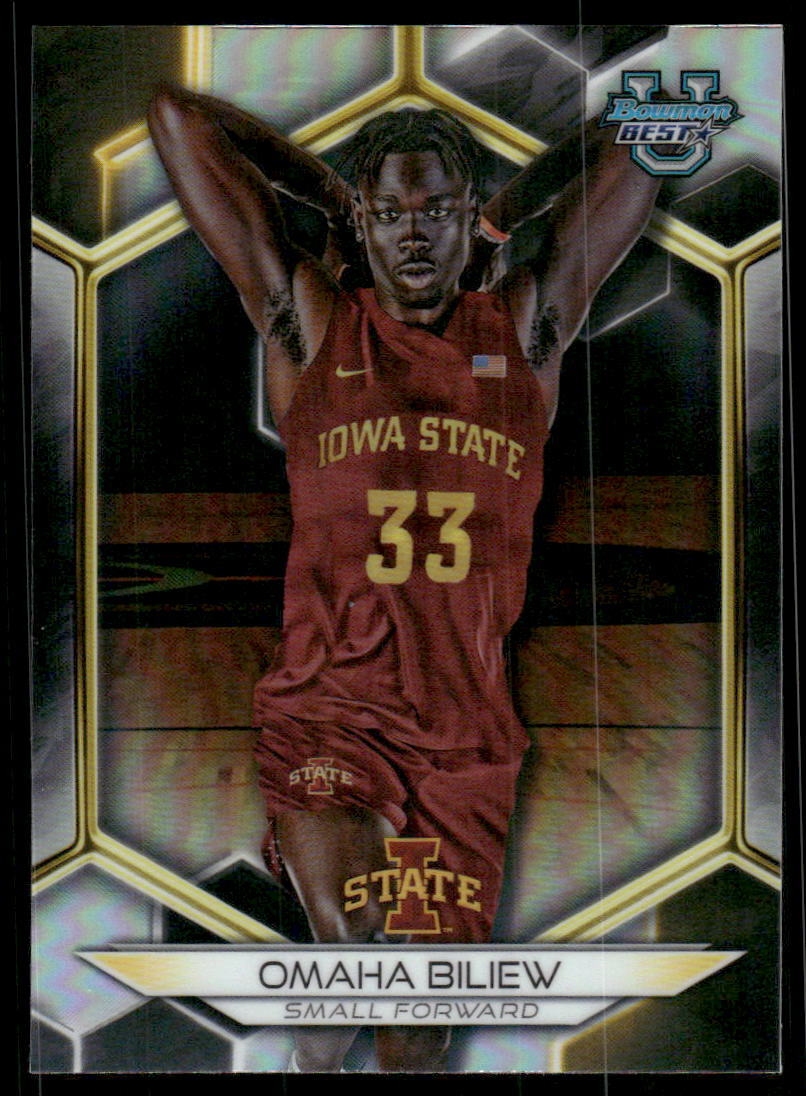 2023-24 Bowman Best University #31 Omaha Biliew Refractor