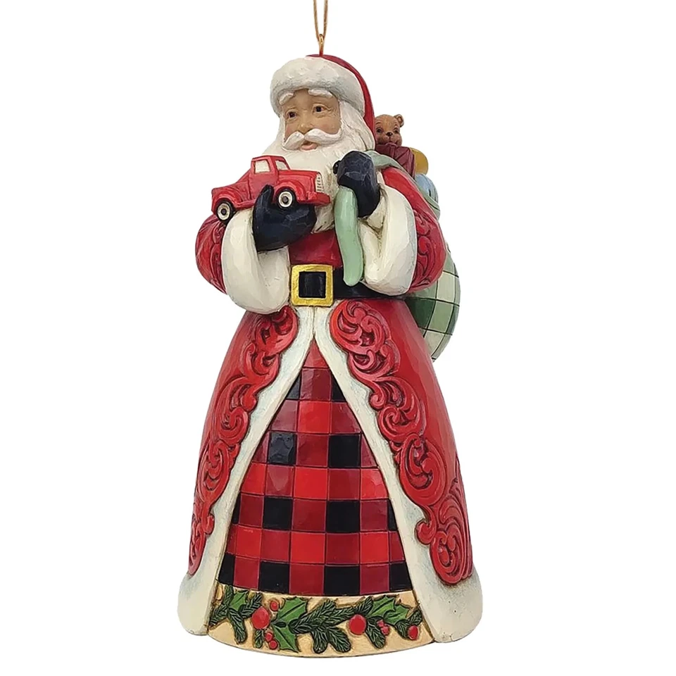Jim Shore COUNTRY LIVING SANTA HOLDING RED TRUCK HANGING ORNAMENT 6011746 NEW