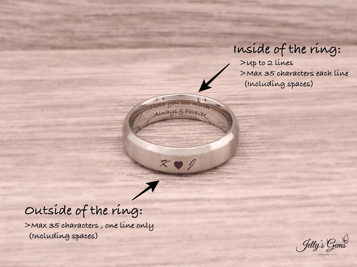 Promise Ring Wedding Ring Engraving Ideas Quotes Comfort Fit