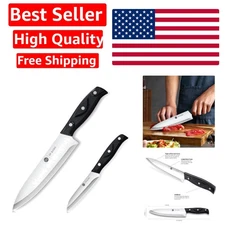 Chef Knife Set - 8” & 4” Ergonomic High Carbon Stainless Steel Kitchen Knives