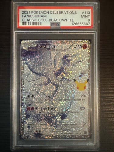 Reshiram graded PSA 9 for sale on eBay