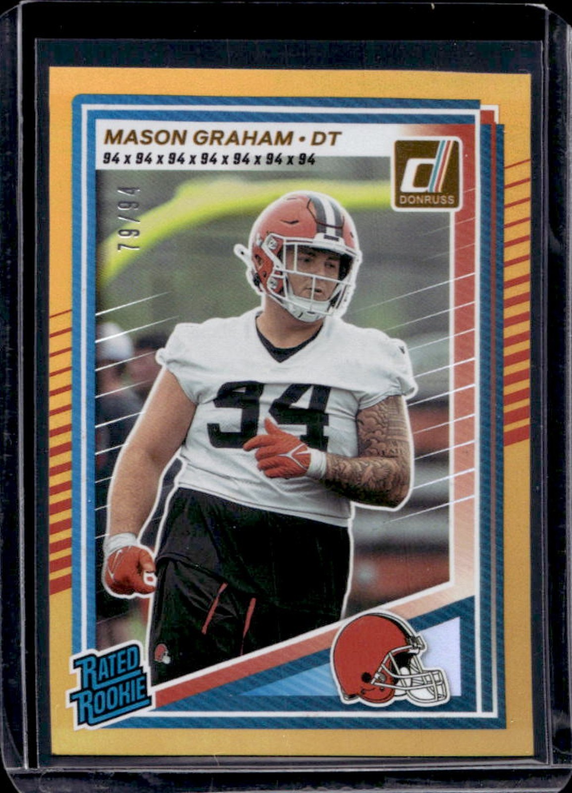 2025 Donruss Mason Graham Rated Rookie Jersey Number RC #79/94 Browns