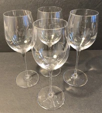 RIEDEL  Crystal Glasses set of 4 8.5" tall 2.5" mouth pre 1990 DISCONTINUED