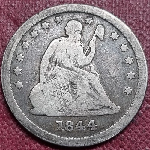 1844 O Seated Liberty Quarter 25c Better Grade #99553