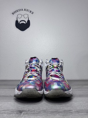 Size 15 - Nike LeBron 12 EXT Prism 2015 748861-900 Authentic Rare