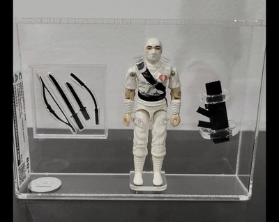CAS GRADED 80+ 1984 HASBRO GI JOE STORM SHADOW SERIES 3 VINTAGE ARAH BONE WHITE