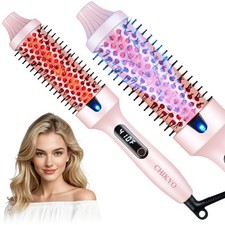 CHIKYO Upgraded Infrared Thermal Brush, 1.5 Inch Heated Round Brush, Negative