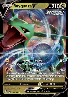 Rayquaza V Ultra Rare SWSH07: Evolving Skies 110/203 NM