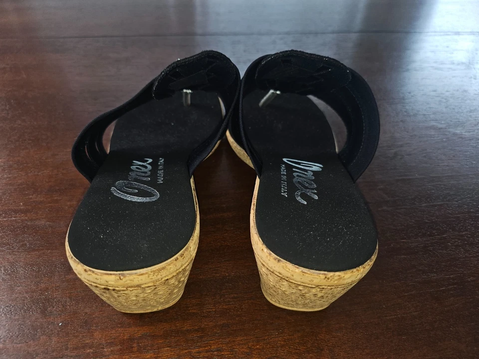 Sandalia Onex Shana para mujer talla 7 negra NUEVA PRECIO DE VENTA SUGERIDO POR EL FABRICANTE 135,50 $ negra y plateada Foto 4 de 4