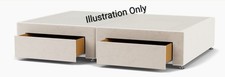 Quality King Size Myers Divan Base with 4 Metal Runner Drawers