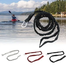 1/2 Kayak Canoe Elastic Paddle Leash Safety Fishing Rod Lanyard Accessories Rope