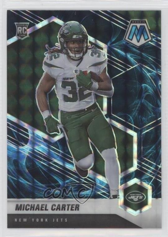 2021 Panini Mosaic Rookies Genesis Mosaic Prizm Michael Carter #335 2l4